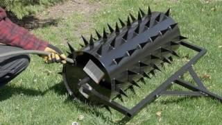 Strongway Drum Spike Aerator - 36in.W, 78 Spikes