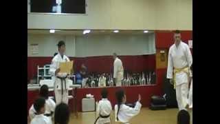 getting my green belt and certificate