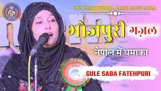 ज़बरदस्त अंदाज़ में भोजपुरी गज़ल/Gule Saba Fatehpuri/International Alimi Mushaira Kathariya Nepal