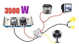 Simple Powerful 3500W inverter 12v to 220v using 2 mosfet || Sud Experiment || How to make inverter