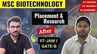 MSc Biotechnology Placement and Research Opportunities after IIT-JAM biotech/ GATB in IITs