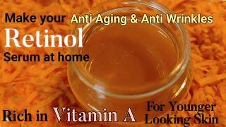 DIY Homemade Retinol Serum | Homemade Vitamin A face serum | How to make Retinol Serum at home