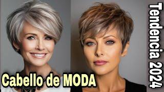 CABELLO DE MODA TENDENCIA 2024| NUEVOS Cortes de Pelo PIXIE A MIDI MUJER de 40-70 años