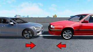 Volvo V90 vs. Volvo 850r CRASH TEST - Realistic Car Crashes (BeamNG Drive)