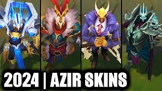 ALL AZIR SKINS SPOTLIGHT 2024 | League of Legends