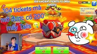 Open 104 tickets and end  Dragon Mania Legends 