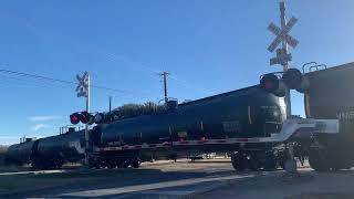 Southbound Union Pacific mix freight train at dittmar road in Austin Texas