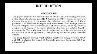 Performance Analysis of AODV and DSR Routing Protocols Under Blackhole Attack Using NS 2