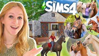 Ik bouw een MANEGE met PAARDEN YOUTUBERS op de SIMS 4! ️