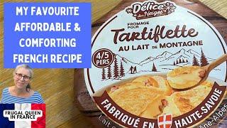 My favourite affordable & comforting French recipe. Tartiflette. #Tartiflette #frugal #french