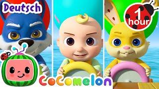 Ballon Boot Rennen |  CoComelon - JJ's Animal Time Deutsch | Cartoons und Kinderlieder