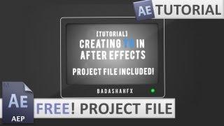 How to Create Realistic TV in After Effect CS6 - Free Template!