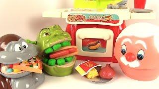 Pâte à Modeler Play Doh Dentiste Shrek mange du fast food avec le singe