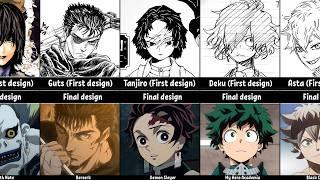 First & Final Design of Anime Characters