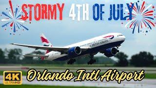 #4K STORMY 4TH | ORLANDO INTL AIRPORT #aviation #new #plane #best #popular #airport