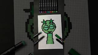 Drawing Sprunki Pixel Art: Watch the Transformation Step by Step! #sprunki #pixelart #shorts