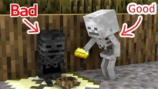 Bad Baby Wither Skeleton and Good Baby Skeleton - Minecraft Animation