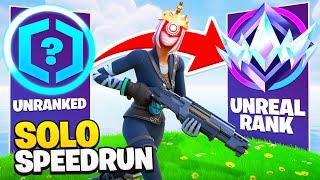 Unranked to UNREAL SOLO SPEEDRUN in Chapter 6 Fortnite Ranked!