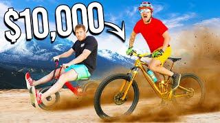 $100 VS $10,000 MOUNTAIN BIKES!