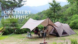 Spring camping full of green energy | Snowpeak Landnest