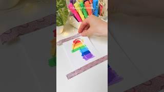 Rainbow Number 1  #shorts #art #forbeginners