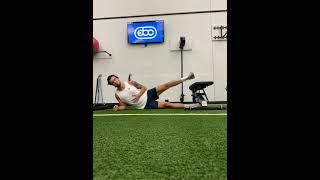 Reactive straight leg Copenhagen on elbow
