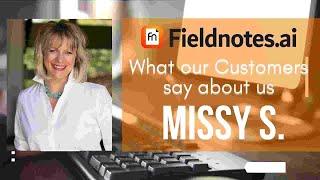 Fieldnotes AI - Customer Testimonial with Missy S. #customertestimonial #customertestimonials