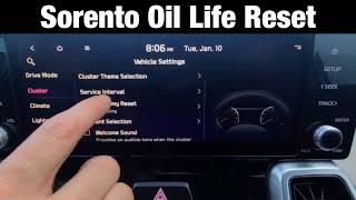 2022 Kia Sorento How to Reset Maintenance Service Reminder / Oil life