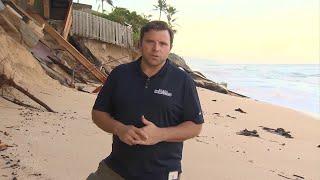 'Holy crap': Safety concerns heighten after North Shore home begins crumbling into ocean