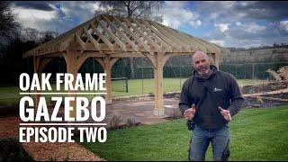 Oak Frame Gazebo Ep:2 Hand Cut roof, NO MATHS!