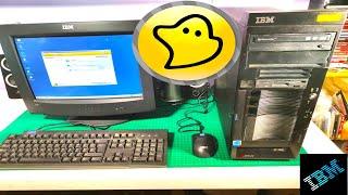 Vintage IBM server serves images and files to retro systems with Norton Ghost.