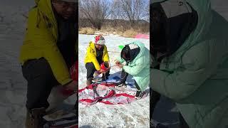 Wow Snowing Season Fishing Showdown Ice vs Open Water #fishing #shorts #shorts #viral #fishing