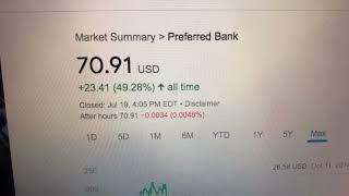  Preferred Bank PFBC Stock Information 