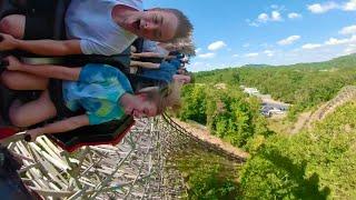 Lightning Rod horizon leveled front seat on-ride reverse ridercam HD POV Dollywood