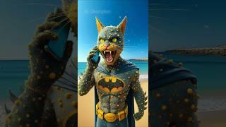 Spider-Man, Batman & Superman Turned Into Cats | Captain America Finds the Cure! #shorts #spiderman