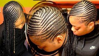 Protective Style| Small Lemonade Braids