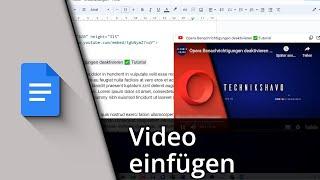 Videos in Google Docs einfügen  Tutorial