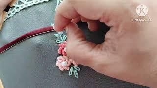 Hand Embroidery Bullion stitch ! EASY LEARNING BY ATIB