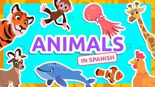 ANIMALS for Kids in Spanish  Bilingual Spanish Vocab for Kids  Compilation