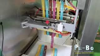 Assorted jelly sticks sachet packing machine | multi flavored fruits bar packaging machinery