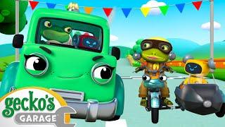 Gecko and Grandma Grand Prix | Gecko's Animal Pals | Animal & Vehicle Cartoons | Cartoons for Kids