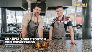 ARAÑITA SOBRE TOSTÓN CON ESPÁRRAGOS