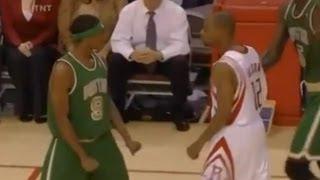 Rajon Rondo and Rafer Alston Fight - 2007/2008 - Celtics snap Houston's 22 game winning streak