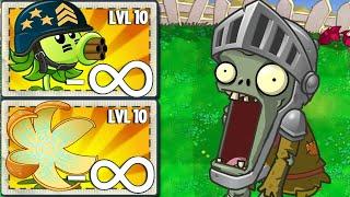 PvZ 2 Power Up Infinite - Plants x5  Vs 100 Knight Zombies level 5