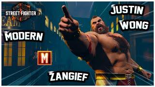 14 Minutes of JUSTIN WONG Playing with (ZANGIEF) on Modern Controls  Master WarriorsSF6 Replays