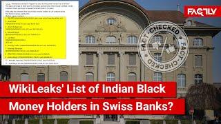 FACT CHECK: Viral Image Shows WikiLeaks' List of Indian Black Money Holders in Swiss Banks?