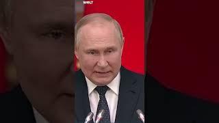 PUTIN DROHT EISKALT: "Unsere Vergeltungsschläge werden blitzschnell erfolgen" | WELT #Shorts