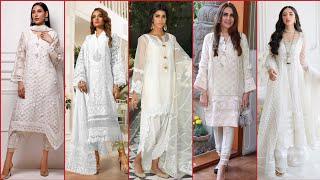 Stunning White Pakistani Dresses 2021 || New Stylish White Dress Design Collection