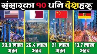 विश्वका 10 धनी देश हरु || 10 Richest Countries In The World || Richest Country 2024 || Knk Advise