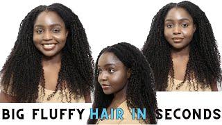 Beginner Friendly Quick natural big fluffy hair |Ulahair ft Dossier